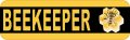 Stickertalk Black And Yellow Beekeeper Vinyl Sticker 10 Inches By 3 