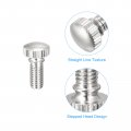 Uxcell Knurled Thumb Screws M6x12mm Brass Shoulder Bolts Grip Knobs Fasteners Nickel Plated 4pcs