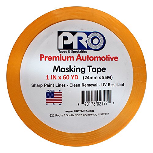 Pro Tapes Premium Automotive Masking Tape 1 In X 60 Yds On 3 Core Pack Of