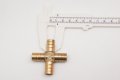 Autobahn88 4-way Cross Brass Copper Vacuum Hose Joiner Connector Od 12mm 1 2