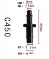 Autobahn88 Straight Reducer Nylon Vacuum Hose Joiner Od 6-5mm 0 24 2 Pack Of 10