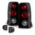 Black Smoke Euro Style Tail Light Led License Plate Lamp Housing Replacement Bundle For 2002-2006 Cadillac Escalade Esv 