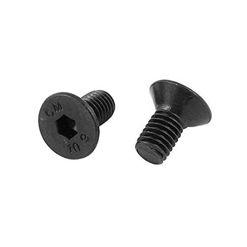uxcell M5 x 10mm Alloy Steel Hex Socket Button Head Screws Black 50Pcs
