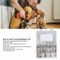 520pcs Bolts Nuts Assortment Kit Metric M3 M4 M5 M6 Assorted Hex Head Stainless Steel Screw Flat Washers