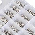 520pcs Bolts Nuts Assortment Kit Metric M3 M4 M5 M6 Assorted Hex Head Stainless Steel Screw Flat Washers