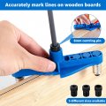 71pcs Dowel Jig Kit Multifunctional Self Centering Drill Guide Precise Center Scriber Line Doweling Hole Handheld Punch Locator
