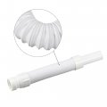 Uxcell Bathroom Sink Drain Hose Pvc Steel Wires Expanded Tube Pipe Corrugated Extension 0 33m 1 08ft White