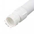 Uxcell Bathroom Sink Drain Hose Pvc Steel Wires Expanded Tube Pipe Corrugated Extension 0 33m 1 08ft White