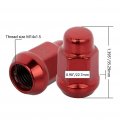 Ocpty 14x1 5 Wheel Lug Nuts 20pcs Closed Red Nut 1 395 0 9 Oem Factory For Acura Buick Cadillac Chevrolet Chrysler Dodge Gmc