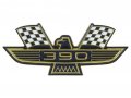 Auto Krafters Compatible Replacement For Gold On Black A 390a Eagle Checked Flags Reproduction Fender Emblem C2az-16228g