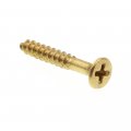 Prime-line Wood Screw Flat Head Phillips X 3 4 In Solid Brass Pack Of 25 