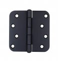 Hinge Outlet Black Stainless Steel Door Hinges 4 Inch With 5 8 Radius Non-removable Pin Highly Rust Resistant 3 Pack 