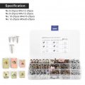 Qiilu Car U-clips Nuts 6 8 10 12 Assortment Interior Trim Fasteners With Stainless Steel Screws Suitable For Motorcycles