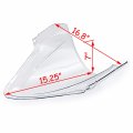 Httmt- Clear Double Bubble Windscreen Windshield For Suzuk Hayabusa Gsxr 1300r 08-16 P N Cfp-1201-3-cl