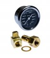 Vms Racing 0-100 Psi Liquid Filled Fuel Pressure Gauge With Adapters Kit In Black Face Silver Numbers Compatible Honda Prelude
