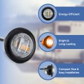 3 4 In Led Clearance Marker Bullet Lights Clear Amber 5 Pack 12v Water Resistant For Rv Trailer Truck Utility Vehicle