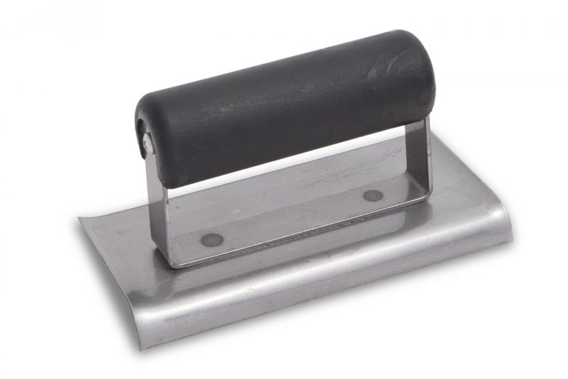 Marshalltown Qlt Curved End Hand Edgers Plastic Handle Material 152mm Length 76mm Width Carbon Steel Blade 10mm Radius 13mm Lip