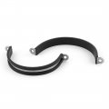 Uxcell Rubber 75mm Dia Lined U Shaped Wire Cable Hose Pipe Clamps Clips 5 Pcs Balck