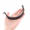 Uxcell Rubber 75mm Dia Lined U Shaped Wire Cable Hose Pipe Clamps Clips 5 Pcs Balck