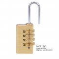 Uxcell 4 Digit Combination Padlock 5mm Shackle 28mm Body Width Brass Lock Weatherproof Fence Gate Gymer Lock For Travel Outdoor