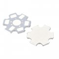 Uxcell Aluminum Base Plate Board Led Heatsink 20mm 2 Pin White 50pcs For Diy 1w 3w Cob Chips Lamp Beads