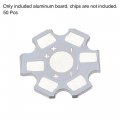 Uxcell Aluminum Base Plate Board Led Heatsink 20mm 2 Pin White 50pcs For Diy 1w 3w Cob Chips Lamp Beads