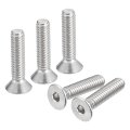 8-32x3 4 Flat Countersunk Head Socket Cap Screws 25pcs 304 Stainless Steel Hex Full Thread Bolts 