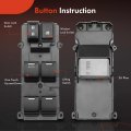 A-premium Master Power Window Switch Compatible With Honda Accord 2013 2014 2015 2016 2017 Sedan 4dr Only Front Left Driver