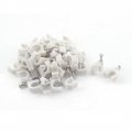 A15050600ux0277 Plastic Circle Cable Clip Store Tie Clips Wire Cord Holder 40pcs White Pack Of 40 