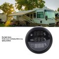 Car Digital Fuel Water Level Meter Gauge 52mm 3 In 1 Blue Display With Backlight For Cars Rvs Trucks Boats Supports 12v 24v Abs