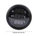 Car Digital Fuel Water Level Meter Gauge 52mm 3 In 1 Blue Display With Backlight For Cars Rvs Trucks Boats Supports 12v 24v Abs