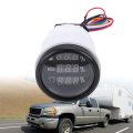 Car Digital Fuel Water Level Meter Gauge 52mm 3 In 1 Blue Display With Backlight For Cars Rvs Trucks Boats Supports 12v 24v Abs