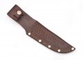 Genuine Leather Knife Sheath For Fixed Blade 6 Inch Knives Brown Basket Weave Sheaths With Belt Holder 