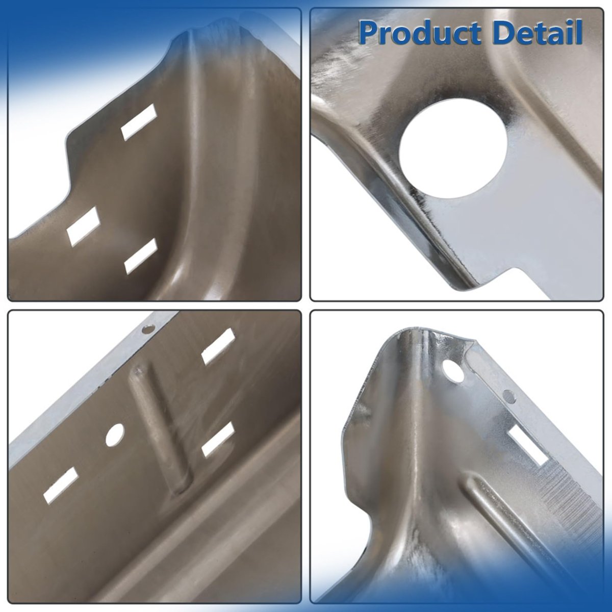 Chrome Rear Left Bumper Ends Replacement For F250 F350 F450 Super Duty 2008-2016 Without Park Assist Sensors Hole Fo1104122