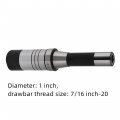 Waltyotur R8 Horizontal Milling Cutter Bar 1 Inch Replacement For Bridgeport Machine 7 16 20 Rear Thread Pulling