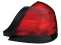Right Passenger Side Tail Light Assembly With 2-bulb Lamp And Black Molding For 1999-2011 Ford Crown Victoria 01-11 Models Red 