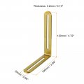 Uxcell Adjustable Corner Code 4pcs 120x165mm Stainless Steel 90-degree L-shape Brace For Fixed Furniture Shelf Bed Table