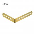 Uxcell Adjustable Corner Code 4pcs 120x165mm Stainless Steel 90-degree L-shape Brace For Fixed Furniture Shelf Bed Table