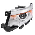 Left Headlight For 2011 2014d Edge Driver Side Halogen Headlamp With Bulb Clear Lens Chrome Housing Replacement For Fo2502291