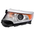 Left Headlight For 2011 2014d Edge Driver Side Halogen Headlamp With Bulb Clear Lens Chrome Housing Replacement For Fo2502291 