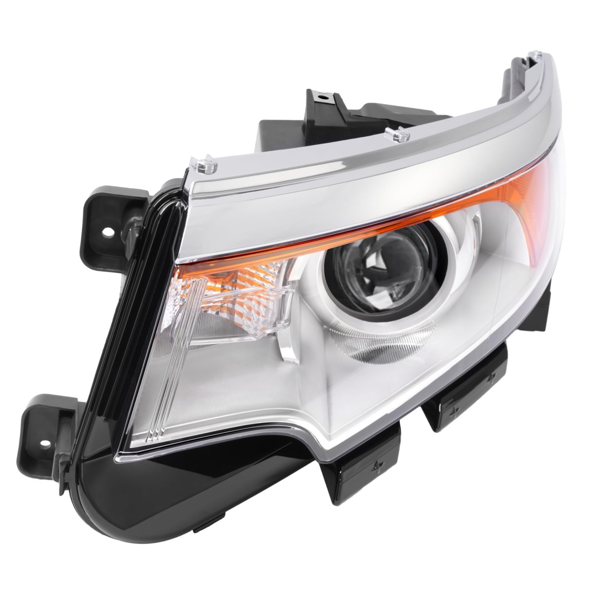Left Headlight For 2011 2014d Edge Driver Side Halogen Headlamp With Bulb Clear Lens Chrome Housing Replacement For Fo2502291
