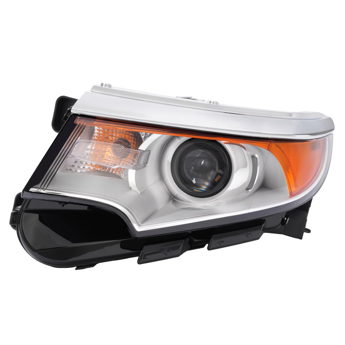 Left Headlight For 2011 2014d Edge Driver Side Halogen Headlamp With Bulb Clear Lens Chrome Housing Replacement For Fo2502291
