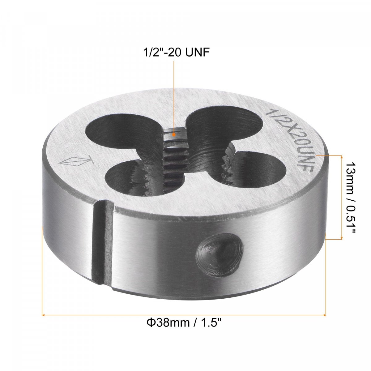 Round Threading Dies 1 2 -20 Unf Alloy Tool Steel Machine Thread Repair Hand