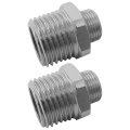 1 2 To 3 8 Reducer Faucet Adapter Brass Pipe Fitting Male Water Line For Rv Kitchen Bathroom Plumbing With Washers 2pcs 