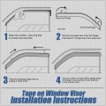 Window Rain Guards For 1996-2002 Toyota 4runner Carbon Fiber Pattern Vent Visors Shade Glossy Black Set Of 4 Tape On Deflectors