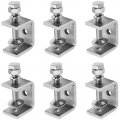 Saihisday 6pcs Mini C-clamp For Woodworking 0 79 Stainless Steel Support C-bracket With Wide Jaw Opening I-beam Design U-clamps 