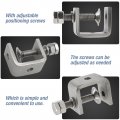 Saihisday 6pcs Mini C-clamp For Woodworking 0 79 Stainless Steel Support C-bracket With Wide Jaw Opening I-beam Design U-clamps