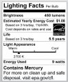 Satco S7284 9-watt Medium Base A-type Bulb 2700k 120v Equivalent To 40-watt Incandescent Lamp With Energy Star Rated