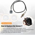 Uxcell 2 Pcs Upstream And Downstream Oxygen Sensor For Mazda 3 0l 3l L4004-2005 5 2 2006-2007 No L3k218861a L3k218861b