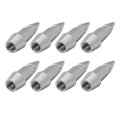 8 Pack Universal Spiked Aluminum Stem Valve Caps Car Wheel Tire For Cars Suvs Bike Trucks And Motorcycles Silver 4 5 1cm
